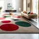 Handcrafted Circle Pattern Modern Living Room Rug